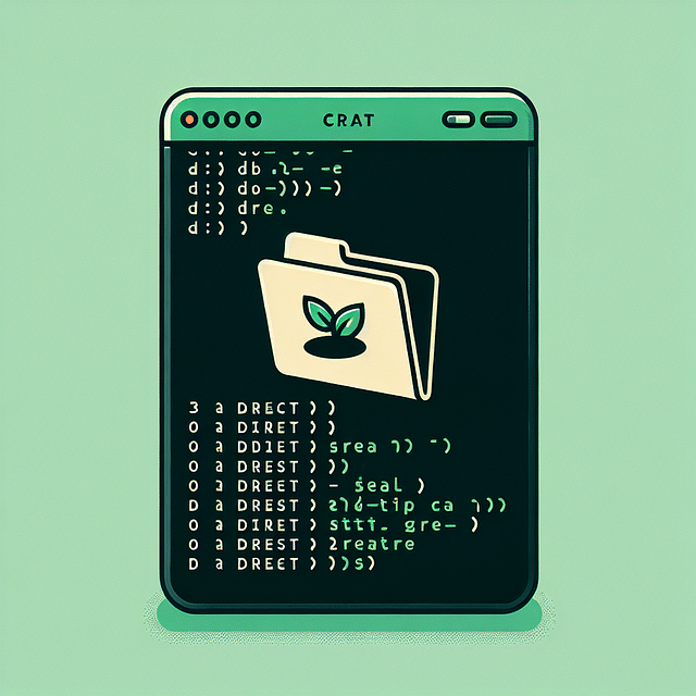 a folder being created on a Linux terminal screen