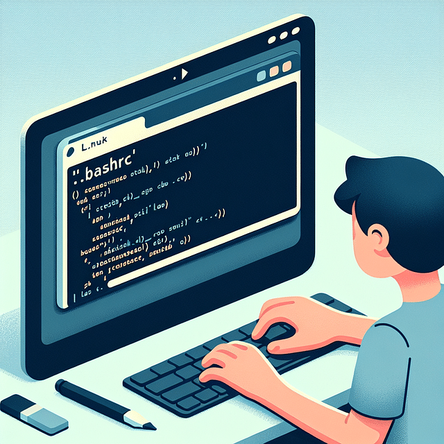 editing a .bashrc file in a Linux terminal